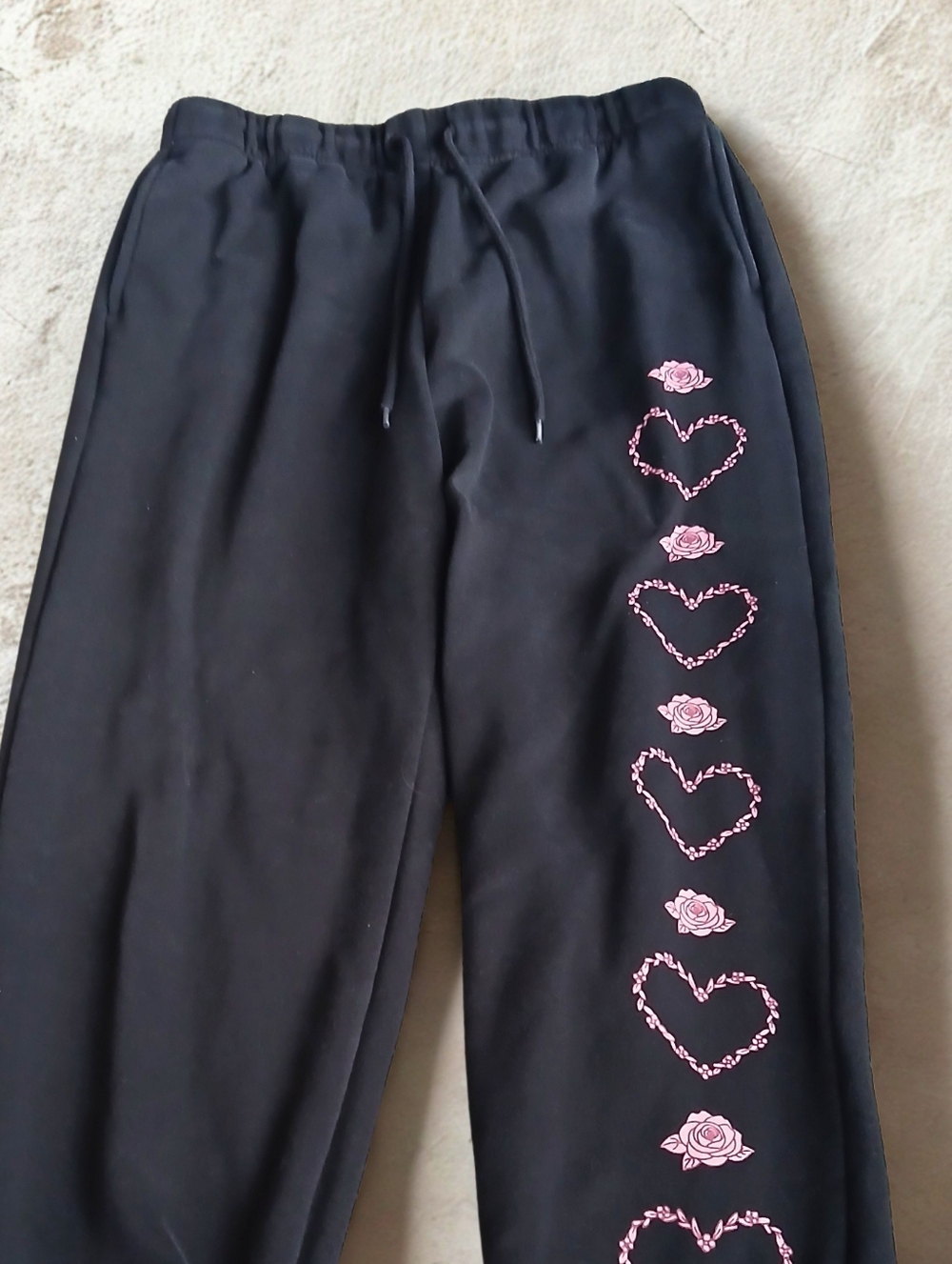 Celebrity Pink Black Joggers /  Sweatpants in Size Medium w/ Pockets